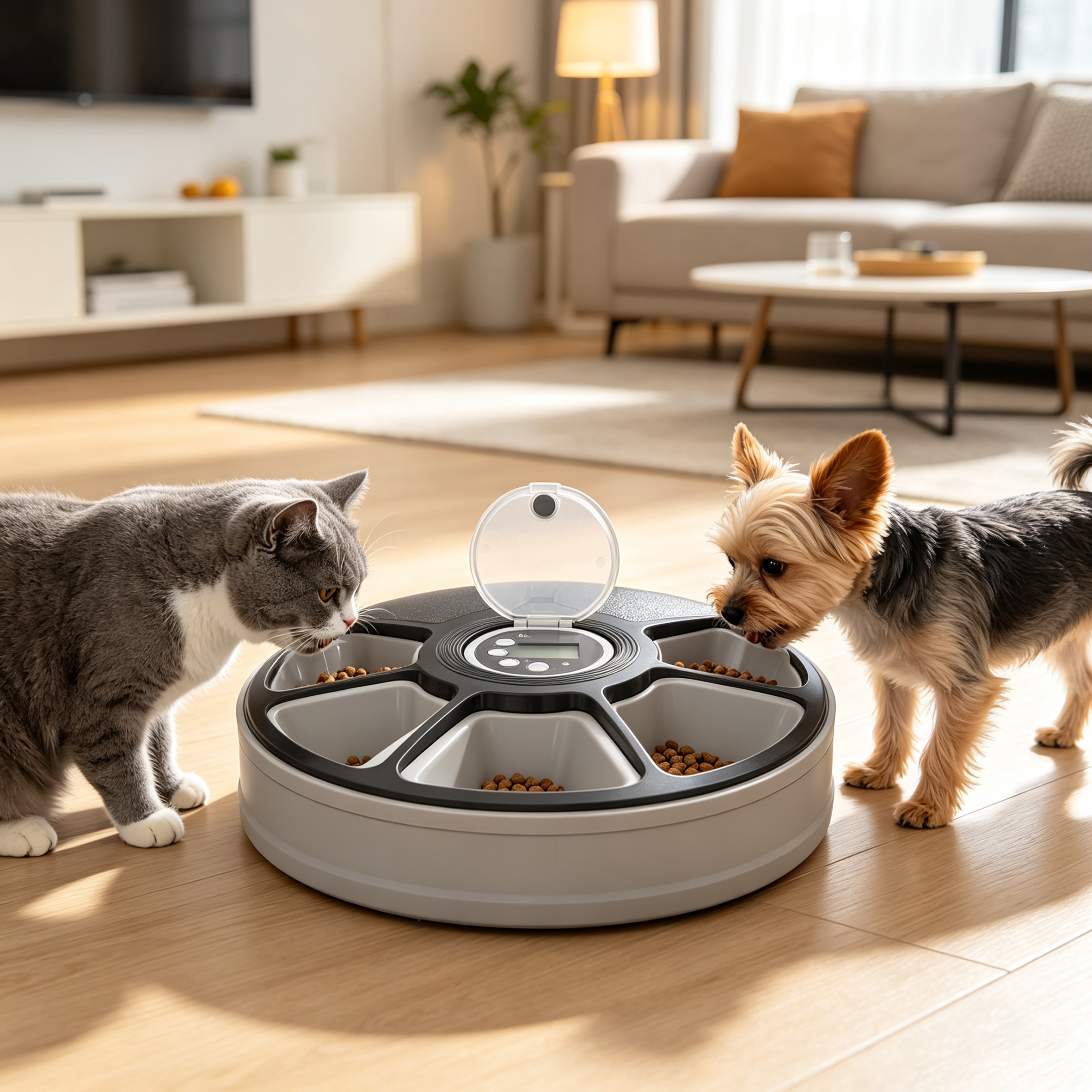 Fywad Electronic feeder for animal Suitable for cats and small‑sized dogs only. - 图片 6