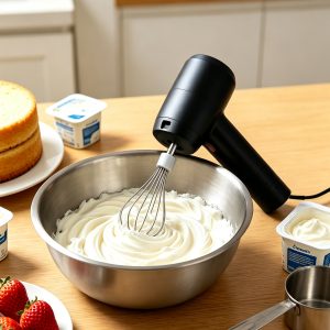 Fywad-Electric egg beaters for Baking, Whipping Cream, Egg White, Cake Making, Black